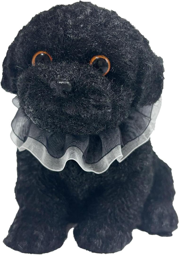 Big Squishy Dog - Handmade Squishy Dog Relief Toy, Ultra Soft Silicone Squishies Toy for Kids & Adults, Autism & Anxiety Relief, Fun Gift for Boys & Girls (Black Teddy)