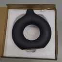 Modern Donut-Shaped Decorative Vases, Handmade Minimalist Boho ins Style, Modern Vase for Home Decor for Wedding Dinner Table Party Living Room Office Bedroom (Black, Small)