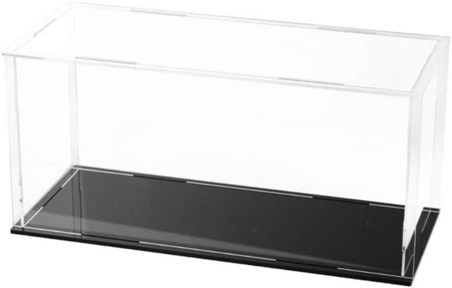 Self-Assembly Acrylic Display Case, Deluxe Dustproof Showcase, Cube Countertop Box for Pop Figures Collectibles Toys, Need Remove The Protective Film (10x4x5.7 inch; 25x10x14.5cm)