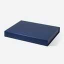 Geoto 13x10x1.8in | 33x25.5x4.5cm A4 Extra Shallow Size Luxury Rigid Foldable Magnetic Closure Collapsible Gift Packaging Boxes (Navy Blue)