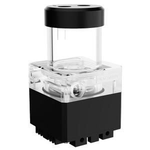 dracaena.io High Flow 800L/H D5 PWM PC Water Pump Combo with Colorful LED Option and 370ml 300mm/11.8in Reservoir - Powerful 12W, 0.7A, Black