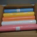 18" x 1200" (100 ft) Beach-Themed Kraft Paper Set, 45 Lbs - Light Blue, Yellow, Orange, White, Pink Kraft Paper - Made in USA Colored Paper for Crafts, Appliques for Kids, DIY, Origami