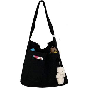 Economical Cotton Canvas Tote Bag,Women Hobo Shoulder Bag Crossbody Handbag with 3 External Pocket,Zipper Closure Economical Cotton Canvas Tote Bag,Women Hobo Shoulder Bag Crossbody Handbag with 3 External Pocket,Zipper Closure