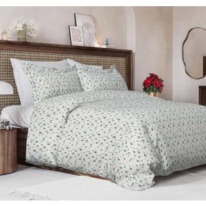 Christmas Duvet Cover Queen Size Set - Extra Soft Queen Duvet Cover with 2 Pillow Shams - Holiday Xmas Bedding with Zipper Closures & Ties - Comfy, Cozy, Breathable Bed Set - 90 x 90, Christmas Trees (03 - Christmas Trees 4 (No Comforter))