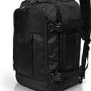 17x10x9 Carry On Backpack For United Airlines - 25L Maximum Sized Air Travel Backpack - Travel Luggage Bag for Men and Women - Premium Underseat Bag for Travel Accessories - Black Backpack