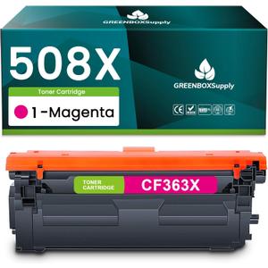 Compatible 508X CF363X Magenta Toner Cartridge Replacement for HP 508X Toner for Color Enterprise M552dn M553x M553dn M553n, MFP M577 Series Printer | 1x 508X Magenta, 9,500 Pages