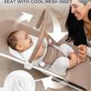 Baby Delight Highland Organic Baby Bouncer | Infant | 0 6 Months | 3-Position Recline | Organic Mocha