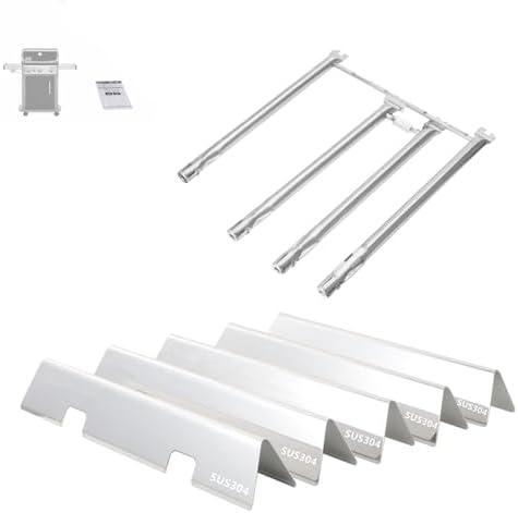 SafBbcue for Weber Spirit e330 Grill Replacement Parts 7636 Flavorizer Bars 68948 65518 Burner Tube for Weber Spirit E-330 E-335 SP-330 SP-335 Grill Parts, Stainless Steel