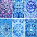 6 Pcs 72 x 36 Microfiber Oversized Beach Towels Large Absorbent Thin Compact Lightweight Sand Free Quick Dry Towels Pack for Travel Pool Yoga Gym Sports Beach Accessories (Mandala)