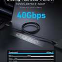 8 x Anker Prime Thunderbolt 4 Cable, 3.3 ft USB C to USB C Cable, 240W Charging, 40Gbps Data Transfer, Supports 8K/4K Displays, for iPhone 16 Series, MacBook Air, iPad, Samsung (Thunderbolt 4-Certified)