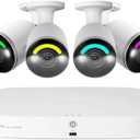 Lorex Fusion 4K Security Camera System with 2TB NVR – 16 Channel PoE Wired Home Security and Four Bullet IP Cameras – Smart Security Lighting & Motion Detection, Active Deterrence, Color Night Vision