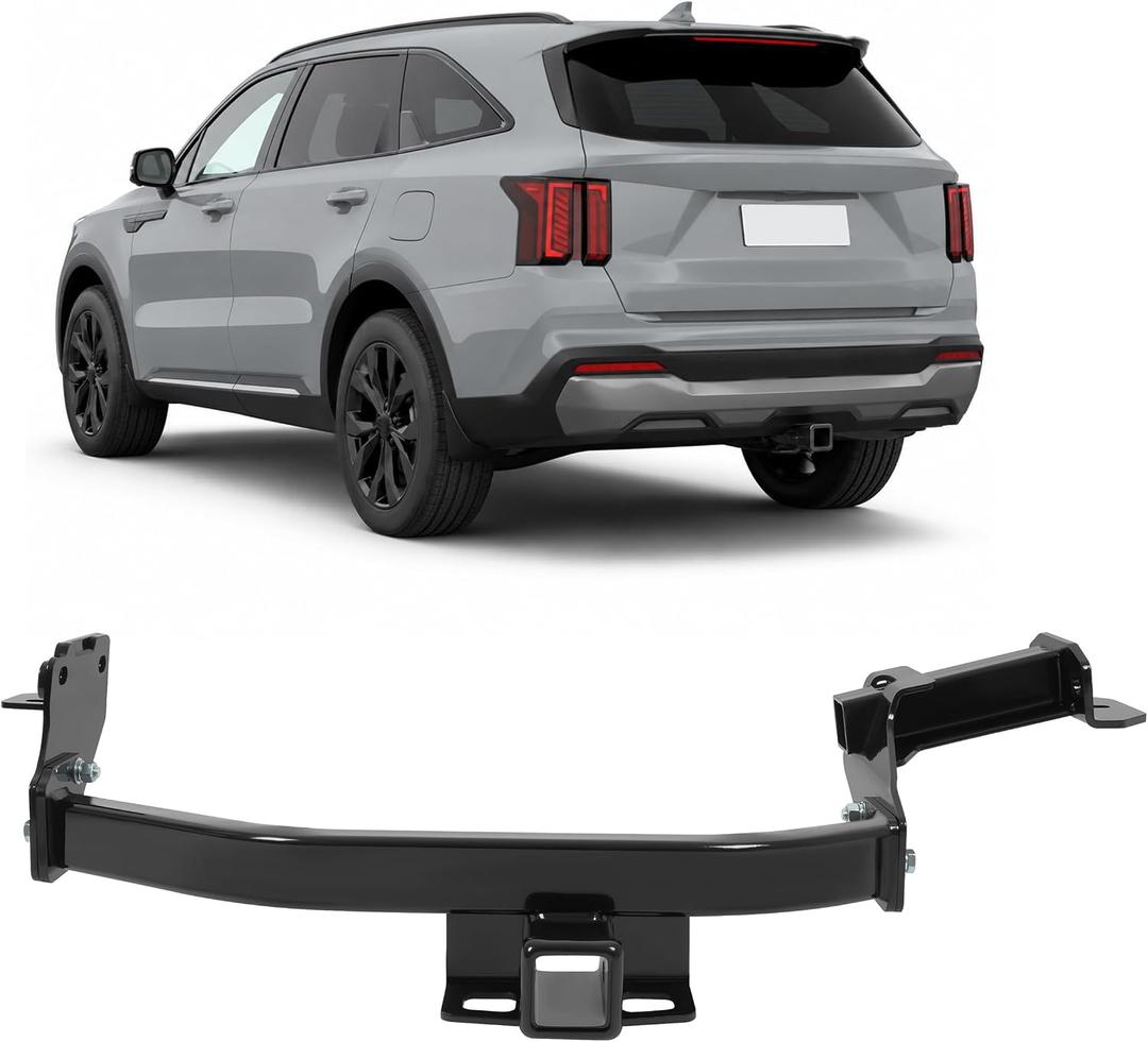 HECASA 2 Inch Trailer Hitch Compatible with 2021-2026 Kia Sorento Hyundai Santa Fe Class 3 Towing Hitch Receiver Steel Powder Coated Black-4,000lbs Capacity