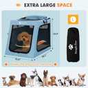 Snagle Paw Portable Dog Crate for Car Travel, Collapsible Large Dog Travel Crate with Metal Frame & 3-Door Mesh Windows, Secures in Trunk/Backseat, Soft-Sided Kennel Carrier for Medium Large Dogs-L