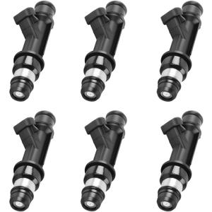FJ313 3.8L Fuel Injector Set 6Pcs 2Holes, Compatible with 2000-2005 Chevrolet Camaro Impala Buick LeSabre Park Avenue Regal Pontiac Bonneville Firebird Grand Prix, Replace# 12586551