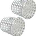 PATIKIL Gutter Guard Filter 2.5"-2", 2 Pcs PVC Termination Cap Mesh Screen Roof Vent Cover Stainless Steel Conical Exhaust Pipe Cover Downspout Guard Filter Strainer for Downspout