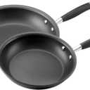Anolon Advanced Hard Anodized Nonstick Frying Pan Set / Skillet Set - 10 Inch and 12 Inch, Gray