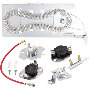 Dryer Heating Element Repair Kit Replaces For Maytag Bravos Model MED5630HW2 MED5630HW1 MED5630HC2 MED5630HC1 MED5630HW0 MED3500FW1 MED5630HC0 MED5500FW1 MED5500FW2 MED5500FC1 MED5500FC2