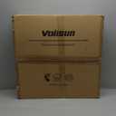 VOLISUN Low Profile Ceiling Fans with Lights and Remote, 23.6in Flush Mount Ceiling Fans with Light, 3000K-6500K Dimmable Fandelier LED Fan Light, White Bladeless Ceiling Fans with Lights for Bedroom