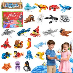 24-Pack Easter Figure Set Gifts for Kids,Building Blocks Set,Easter Basket Stuffers for Kids, Collectible Holiday Figures, Assorted Spring Easter Toys, Party Favors & Festive Gifts for Boys & Girls