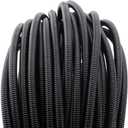 ZhiYo 50 FT 1/4 Wire Loom Split Tubing Auto Wire Conduit Flexible Cover | High Temperature Heat Resistant -40F to 257F | Plastic Cover for Electrical Wires & Cables