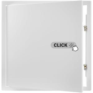Repa Market 16 x 16 Inch Access Panel for Drywall White Galvanized Steel Wall Hole Cover/Access Door Panel with Click Function Heavy-Duty Service Hatch for Plumbing, Electrical, HVAC Access Door