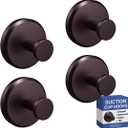HOME SO Suction Cup Hooks for Shower & Bathroom Towel Holder 4-Pack  Suction Cups Hooks for Hanging Towels, Robes, & Coats - Tiles, Glass Door or Mirror  Shower Hooks & Towel Hooks Organizer -Bronze