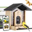 TT Nature Bird Feeder with Camera, Upgraded Smart Bird Feeder Al Identify for 10000 Species, Auto Capture & Real-time Notifications, Ideal Gift for Chirstmas