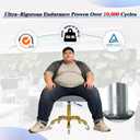 Antlu Rolling Stool Heavy Duty with Wheels Heavy Duty 450lbs, Grey, with foot ring