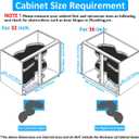 HANKEY Swing Left Blind Corner Cabinet Pull Out Organizer 2-Tier Slide Out Kitchen Organizers and Storage with Soft Close, Kitchen Cabinet Lazy Susan Organizer for Cabinet 36inch, Left Open, W32.87'' X D18.1'' X H23.6 ~29.5 ''