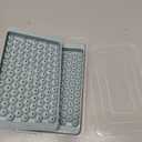 WIBIMEN Mini Ice Cube Trays, Small Tiny Round Pebble Crushed Nugget Ice Trays for Freezer with Lid - Chilling Drinks Coffee Juice(2 Pack/0.55In - Blue)