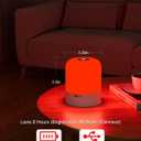 Red Light Therapy Night Light for Sleep Aid, 635nm Red Light for Sleep 5-Level Dimming & 4 Lighting Tempatures Support, Rechargeable LED Bedside Night Light for Adults & Kids Bedroom