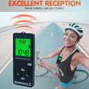 AM/FM Personal Portable Mini Radio with Digital Tuning LCD Display and Backlight Time, SWDSTP Rechargeable Pocket Radio with Earphone and Belt Clip for Walking, Jogging
