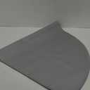 FLASLD Fireproof Fireplace Mat Half Round Hearth Rug Protects Floors, Gray, 48"x27"