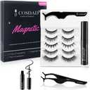 Magnetic Eyelashes with Eyeliner Kit No Glue Needed, Reusable False Eyelashes with Waterproof Magnetic Eyeliner, Easy to Apply for Beginners & Daily Wear
