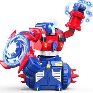 Holyton Boxing Robots - 360 Rotating Remote Control Fighting Robots with Shields & Fist Weapons, Battle Toy for Boys Aged 5-12, Ideal Robot Boxing Gift for Kids (Blue) (Us3-17xz01b-b)