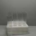 Hurricane Candle Holder Sleeve, Cylinder Candle Holders for Pillar Candles, D:2.5" H:14" Clear Ribbed Glass Candle Holder Set of 12, Open Ended Candle Shade for Centerpieces Wedding Table Decorations