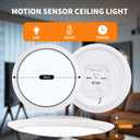 9 Inch Motion Sensor LED Ceiling Light, Flush Mount Ceiling Light 6500K Closet Lights, Wired Motion Sensor Light Indoor for Stair Closet Porch Hallway Laundry (12W)