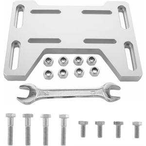 Mini Bike Mount Plate Adapter Bracket Compatible with Predator 79cc 97cc 100cc 212cc Coleman CT100U Baja DB30 Hoverheart MB001 Motovox MBX10 for 4 Stroke Engine Parts (Silver)