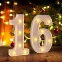 16th Birthday Decorations for Girls Boys,Sweet 16 Party Decorations for Centerpieces Table,Light Up Numbers Sweet 16 Sign for Party Backdrop Wall Decor for 16th Wedding Anniversary Decoration