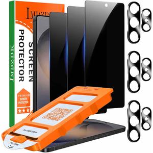 IMBZBK [Auto-Dust Removal] Privacy Screen Protector for Samsung Galaxy S26 Ultra [6.9 INCH] Anti Spy Private Accessories, Case Friendly, 3 Military Grade Tempered Glass 3 Camera Lens Protector