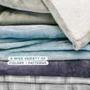 Bare Home Sherpa Fleece Blanket - Full/Queen Size - Blanket for Bed, Sofa, and Couch - Warm & Lightweight - Fluffy & Soft - Reversible (Full/Queen, Grey with Grey Sherpa)
