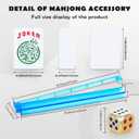 American Mahjong Tile Set, Mah Jong Set Complete with Bag, 166 White Tiles with Golden Dices for Travel, 4 All-in-One Mahjong Racks with Pushers (White)