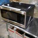 GE Countertop Microwave Oven,1, 200-watt Capacity, 2.0 Cubic Ft., 8 Auto Setting Cooking Settings, Child-Lock Technology, Kitchen Essentials for the Countertop, Dorm Room or Apartment, Stainless Steel