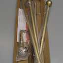 Gold Curtain Rod for Windows 28 to 48 Inch, 5/8 Inch Diameter Heavy Duty Splicing Adjustable Curtain Rods With Brackets, Easy to Install, Suitable for Bedroom, Patio and Outdoor