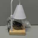 Electric Candle Lamp with Timer: Adjustable Height for All Size Jar Candles, Dimmable Light with 2 Bulbs for Bedroom Home Decor, Gifts for Women, White