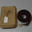 Guiding Star Leather Dog Leash 6ft, Dog Leashes for Large Dogs Heavy Duty, Soft Braided Handmade Leather Training Leash for Large & Medium Dogs (6ftx3/4inch, Brown)