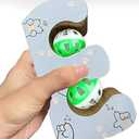 Kitty Kurlz Cat Toy, Reversible Infinity Style Magic Organ Cat Toy Made from Recycled Corrugated Cardboard Long Lasting (E-Shaped)