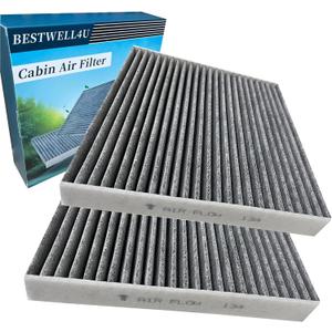 2 Pack BW134 Cabin Air Filter for Honda Accord Civic CR-V Odyssey Pilot Ridgeline Passport Crosstour CSX ILX MDX RDX RL RLX TL TLX TSX ZDX with Carbon