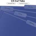100-Pack Color File Folders, 1/3 Cut Tab, Letter Size Manilla Folder for School/Office/Classroom, Blue
