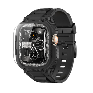 amBand M1 Sport Case Band for Apple Watch Ultra 3/2/1 & SE 3/2/1 & Series 11 10 9 8 7 6 5 4 3 49mm, Shockproof & Scratch Resistant Rugged Bumper for Men